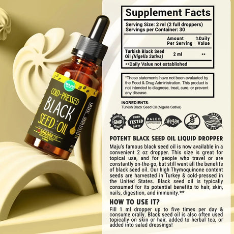 MAJU SUPERFOODS - MAJU Black Seed Oil 2 Fl. Oz. - The Red Vitamin MX - Suplementos Alimenticios - {{ shop.shopifyCountryName }}