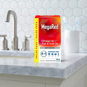 MEGARED - MegaRed Advanced Brain, Heart, Joints & Eye Support Omega 3 Antarctic Krill Oil 500Mg. 80 Capsulas Blandas - The Red Vitamin MX - Suplementos Alimenticios - {{ shop.shopifyCountryName }}