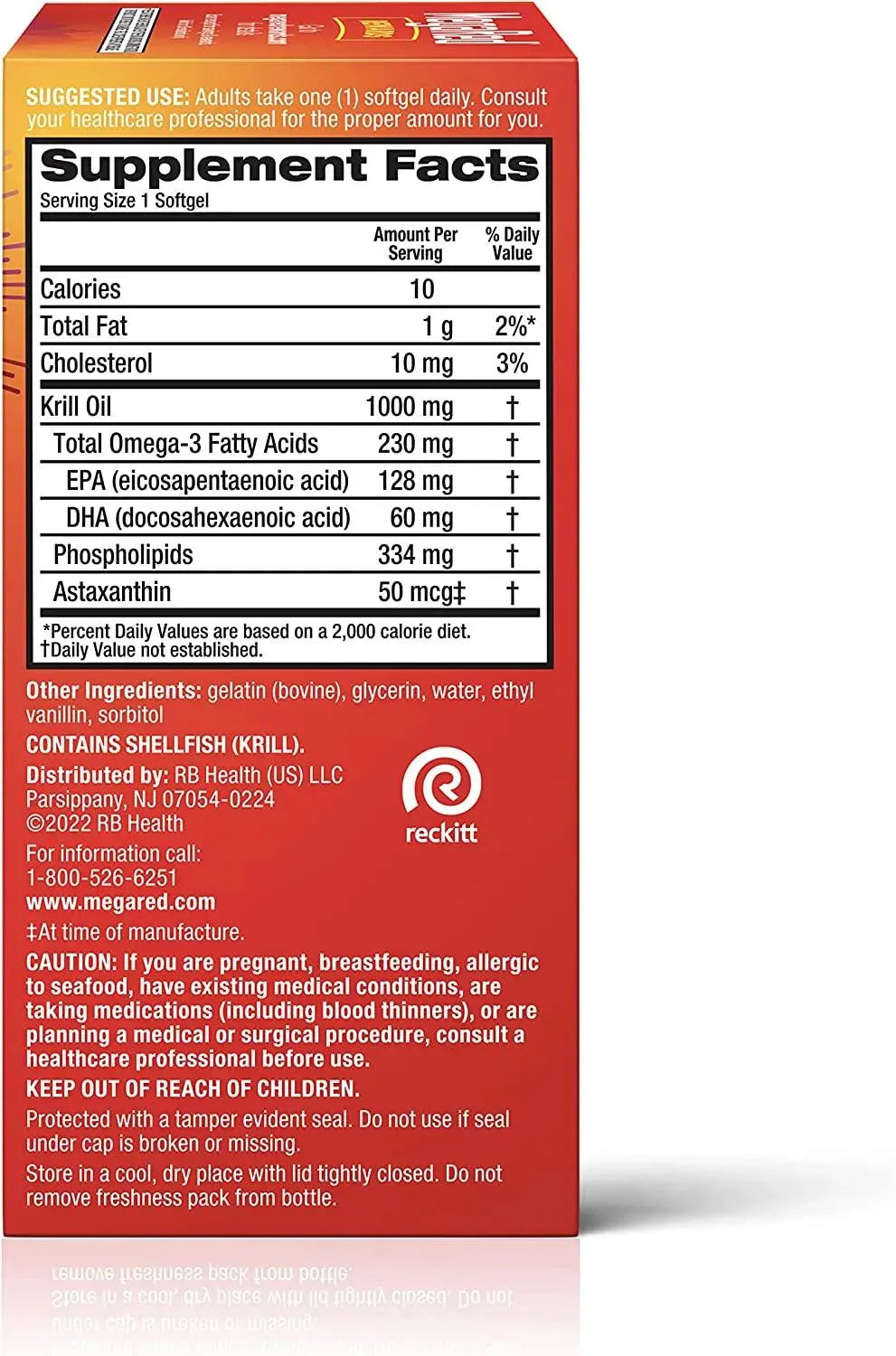 MEGARED - MegaRed Ultra Strength Omega 3 Antarctic Krill Oil 1000Mg. 60 Capsulas Blandas - The Red Vitamin MX - Suplementos Alimenticios - {{ shop.shopifyCountryName }}