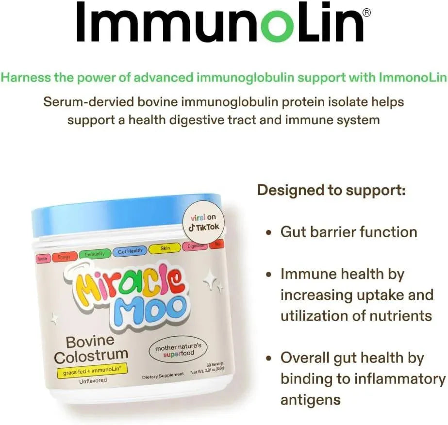 MIRACLE MOO - Miracle Moo Grass Fed Bovine Colostrum Supplement - The Red Vitamin MX - Suplementos Alimenticios - {{ shop.shopifyCountryName }}