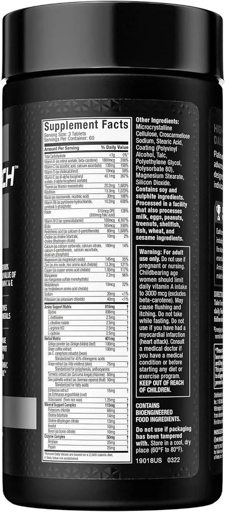MUSCLETECH - MuscleTech Multivitamin 180 Tabletas - The Red Vitamin MX - Suplementos Alimenticios - {{ shop.shopifyCountryName }}