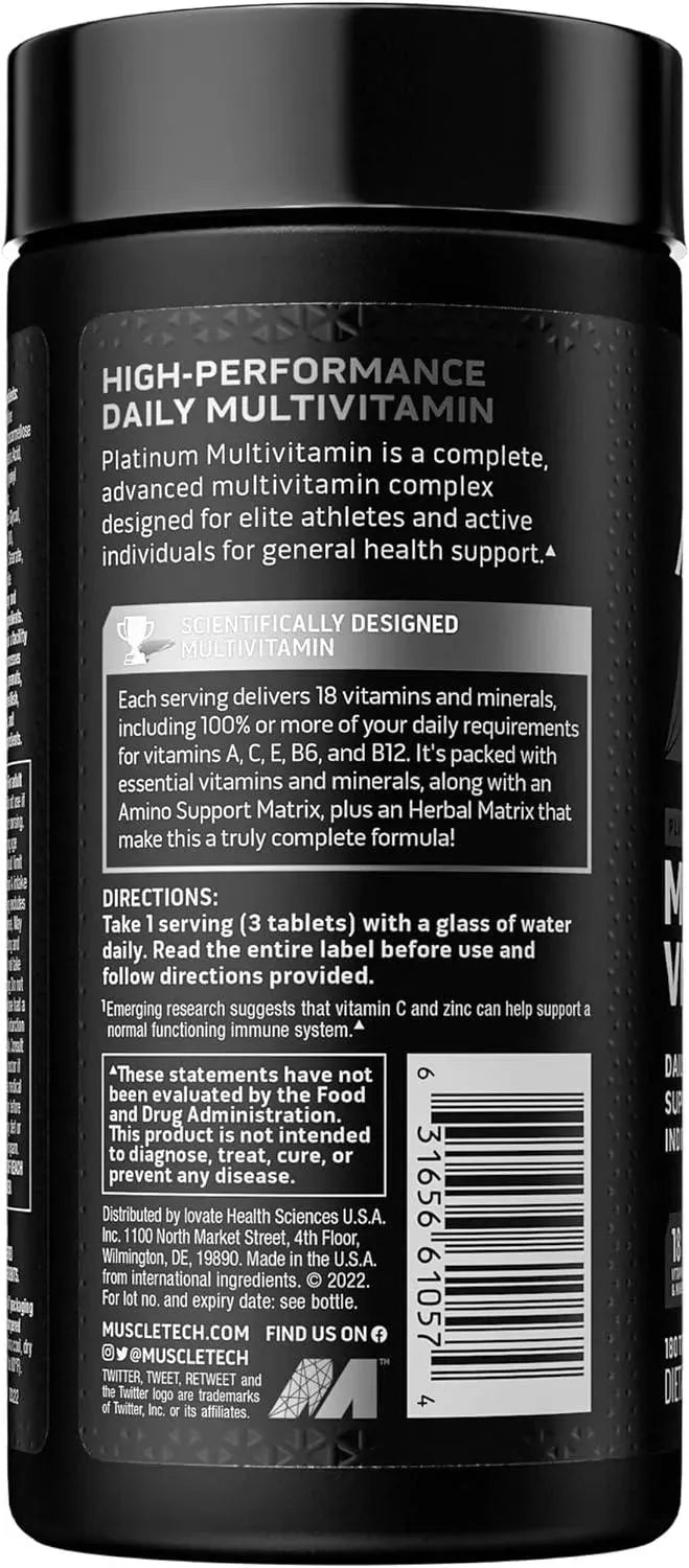 MUSCLETECH - MuscleTech Multivitamin 180 Tabletas - The Red Vitamin MX - Suplementos Alimenticios - {{ shop.shopifyCountryName }}