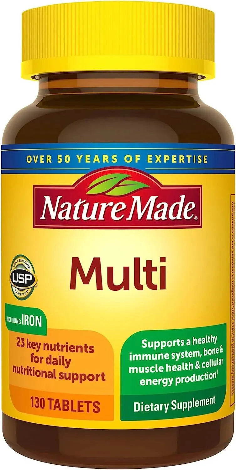 NATURE MADE - Nature Made Multivitamin Tablets with Iron 130 Tabletas - The Red Vitamin MX - Suplementos Alimenticios - {{ shop.shopifyCountryName }}