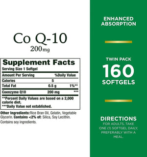 NATURE'S BOUNTY - Nature’s Bounty CoQ10 200Mg. 80 Capsulas Blandas 2 Pack - The Red Vitamin MX - Suplementos Alimenticios - {{ shop.shopifyCountryName }}