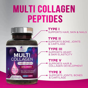 NATURE'S NUTRITION - Nature's Nutrition Multi Collagen Complex 120 Capsulas - The Red Vitamin MX - Suplementos Alimenticios - {{ shop.shopifyCountryName }}