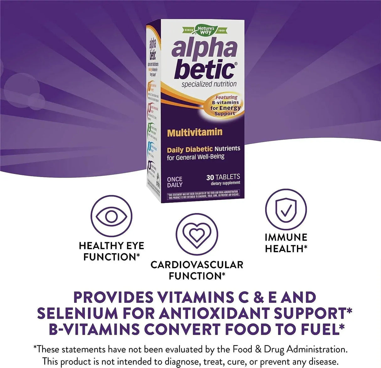 NATURE'S WAY - Nature's Way alpha betic Diabetic Multivitamin 30 Tabletas - The Red Vitamin MX - Suplementos Alimenticios - {{ shop.shopifyCountryName }}