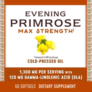 NATURE'S WAY - Nature's Way Evening Primrose Oil 1300Mg. 60 Capsulas Blandas - The Red Vitamin MX - Suplementos Alimenticios - {{ shop.shopifyCountryName }}