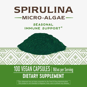 NATURE'S WAY - Nature's Way Spirulina Micro-Algae 760Mg. - The Red Vitamin MX - Suplementos Alimenticios - {{ shop.shopifyCountryName }}