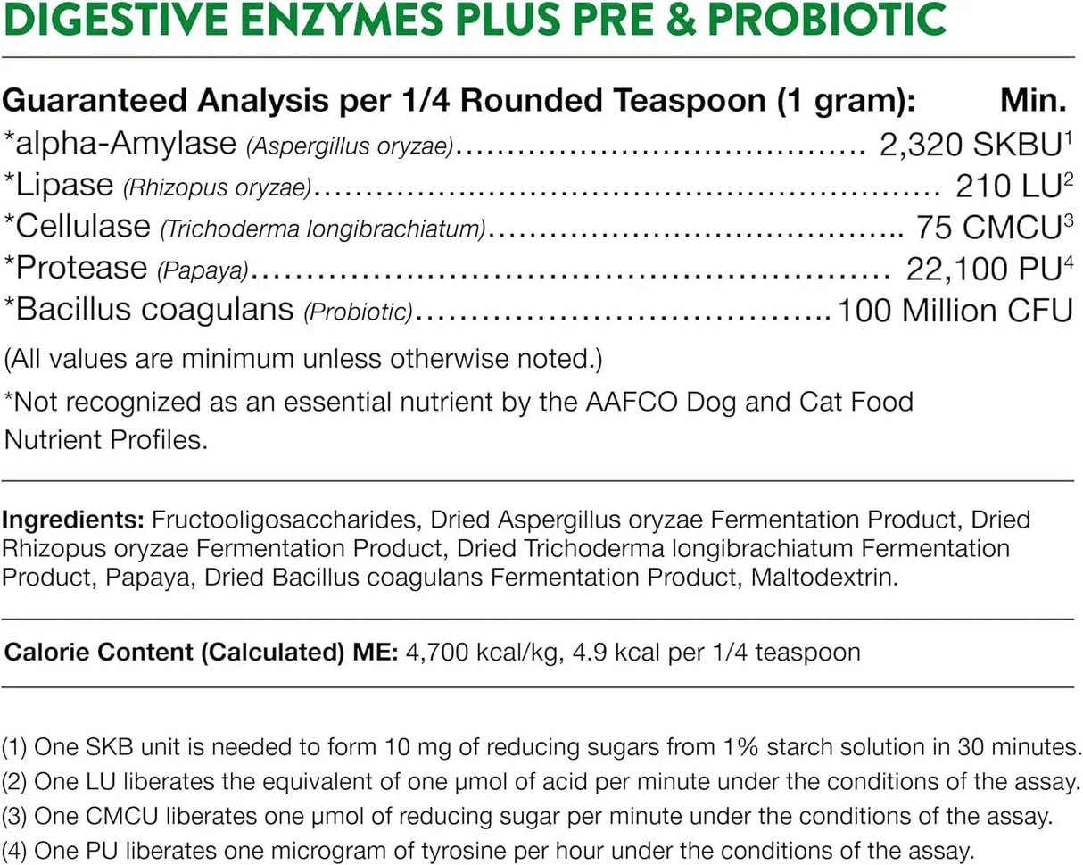 NATURVET - NaturVet Digestive Enzymes for Dogs Plus Probiotics & Prebiotics 114Gr. - The Red Vitamin MX - Probióticos Para Perros - {{ shop.shopifyCountryName }}