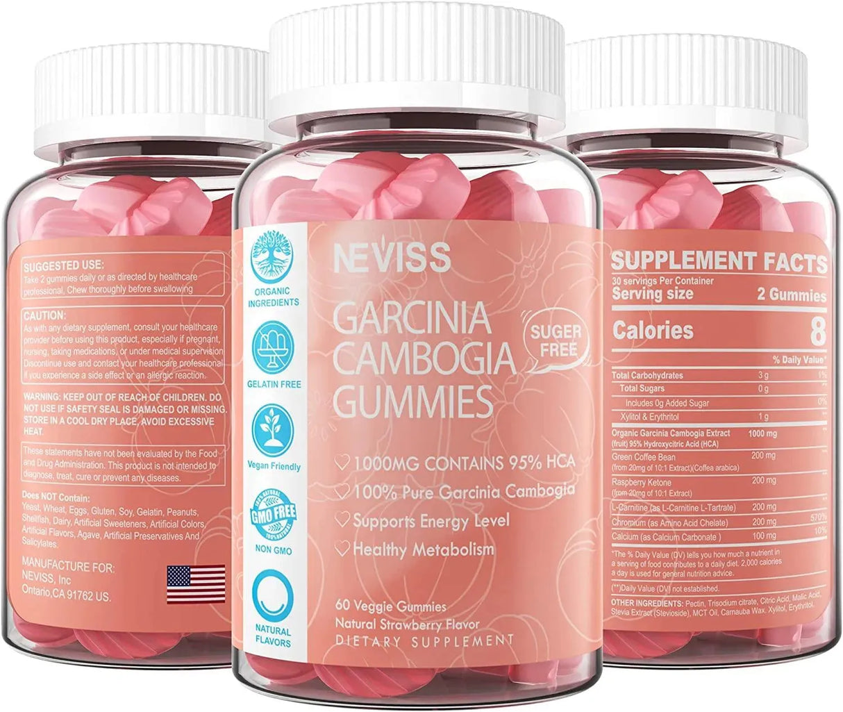 NEVISS - Neviss Sugar Free Garcinia Cambogia Gummies 1000Mg. 60 Gomitas - The Red Vitamin MX - Suplementos Alimenticios - {{ shop.shopifyCountryName }}
