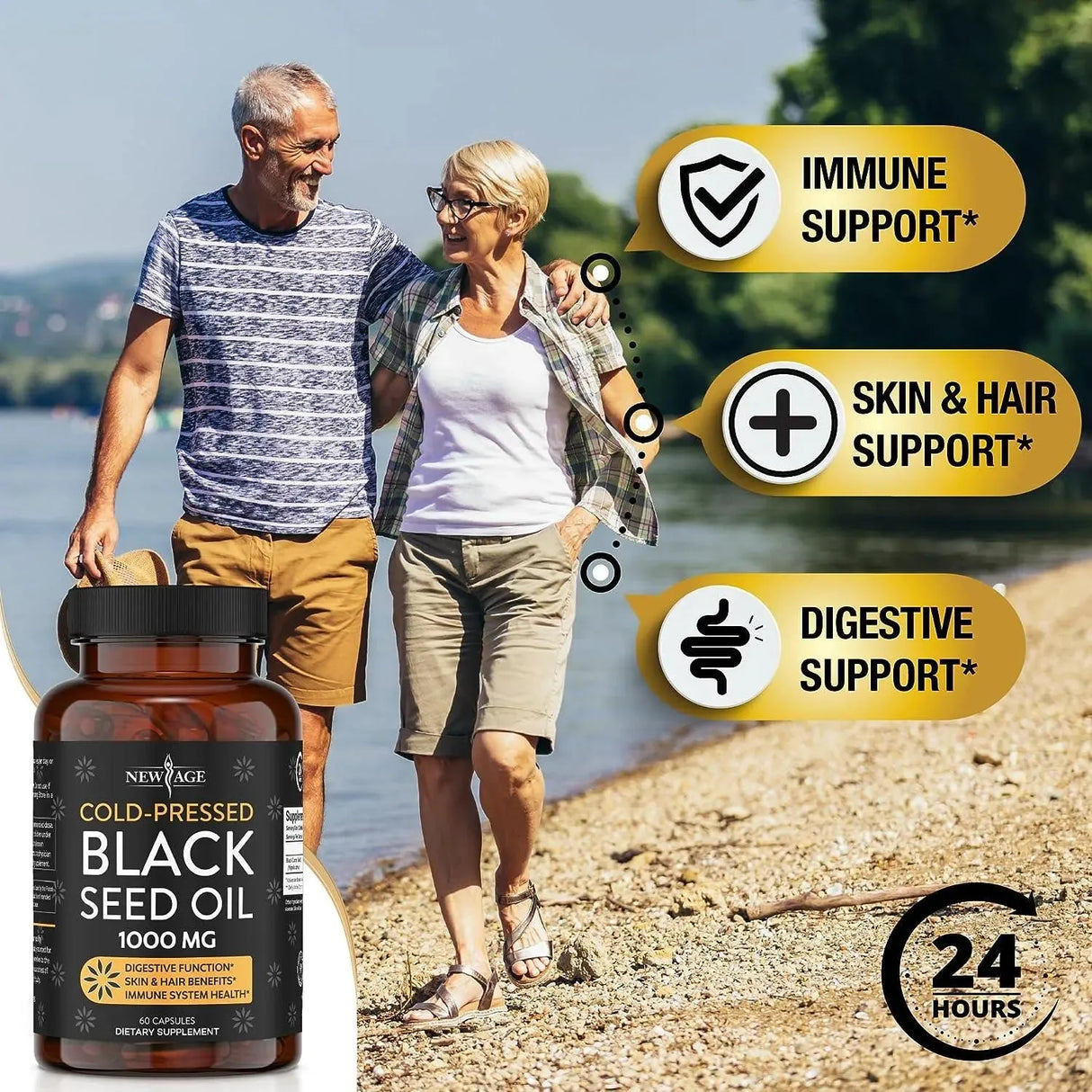 NEW AGE - New Age Black Seed Oil 180 Capsulas Blandas - The Red Vitamin MX - Suplementos Alimenticios - {{ shop.shopifyCountryName }}