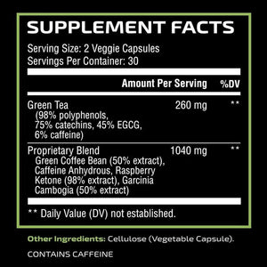 NOBI NUTRITION - Nobi Nutrition Green Tea Weight Loss Pills 60 Capsulas - The Red Vitamin MX - Suplementos Alimenticios - {{ shop.shopifyCountryName }}