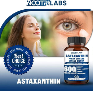 NOOTRILABS - Nootrilabs Astaxanthin 15Mg. Panax Ginseng Ginkgo Biloba Supplements 90 Capsulas - The Red Vitamin MX - Suplementos Alimenticios - {{ shop.shopifyCountryName }}