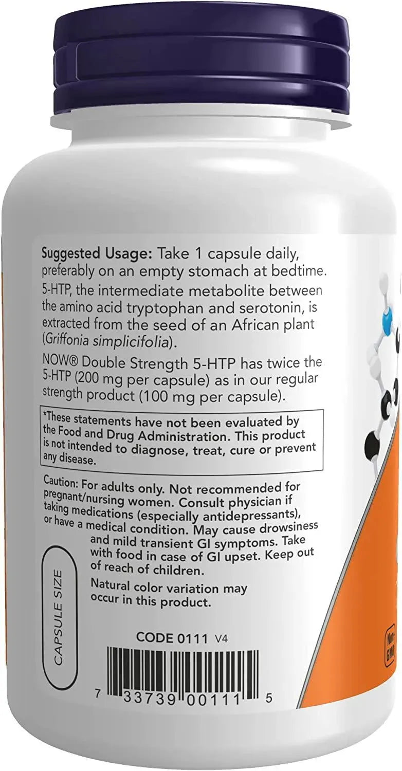 NOW SUPPLEMENTS - NOW Supplements 5-HTP (5-hydroxytryptophan) 200Mg. - The Red Vitamin MX - Suplementos Alimenticios - {{ shop.shopifyCountryName }}