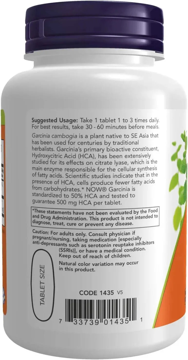 NOW SUPPLEMENTS - NOW Supplements Garcinia Cambogia 1000Mg. 120 Tabletas - The Red Vitamin MX - Suplementos Alimenticios - {{ shop.shopifyCountryName }}
