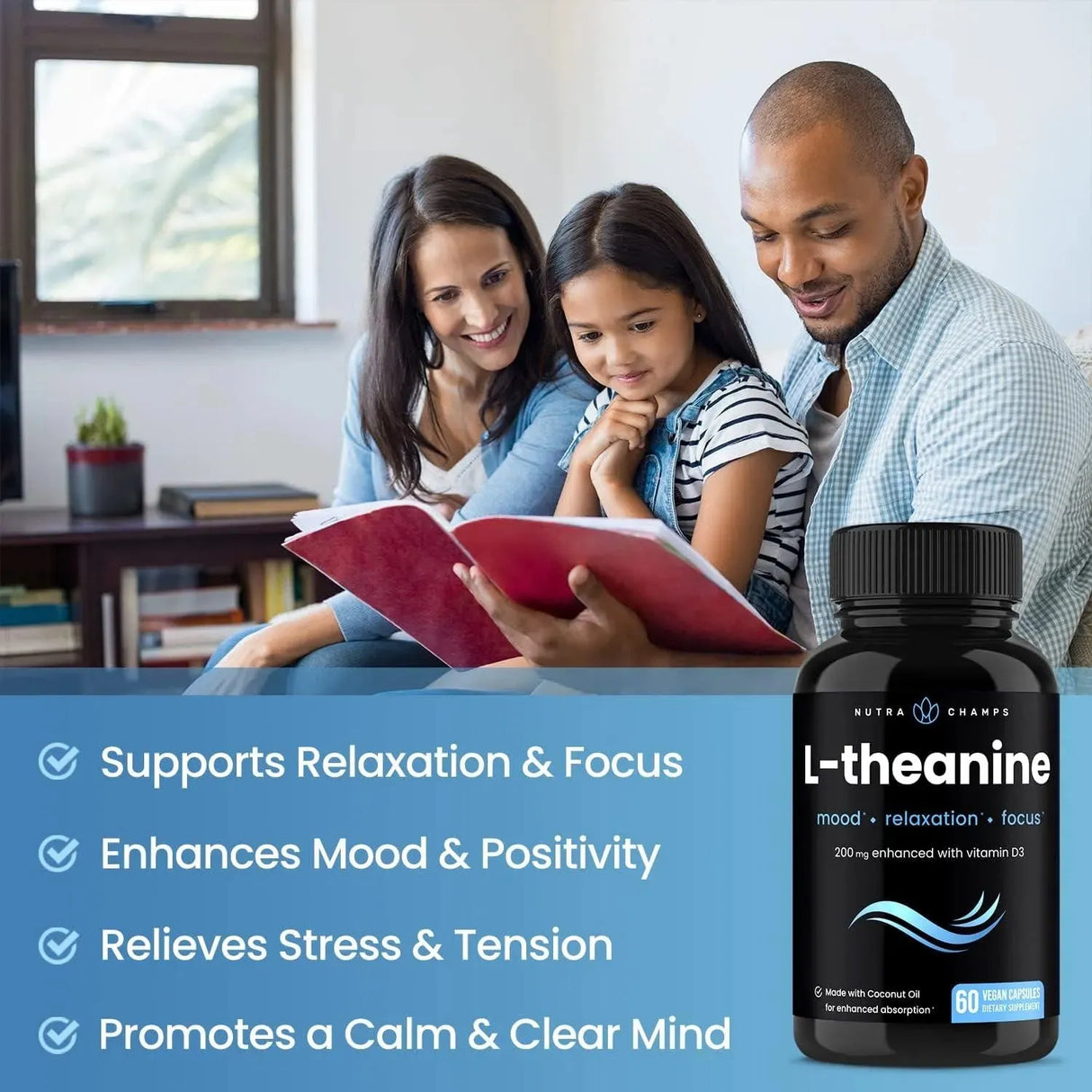 NUTRACHAMPS - NutraChamps L-Theanine 200Mg. 60 Capsulas - The Red Vitamin MX - Suplementos Alimenticios - {{ shop.shopifyCountryName }}
