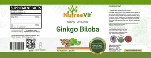 NUTREEVIT - NutreeVit Ginkgo Biloba Herbal Supplement 60 Capsulas - The Red Vitamin MX - Suplementos Alimenticios - {{ shop.shopifyCountryName }}
