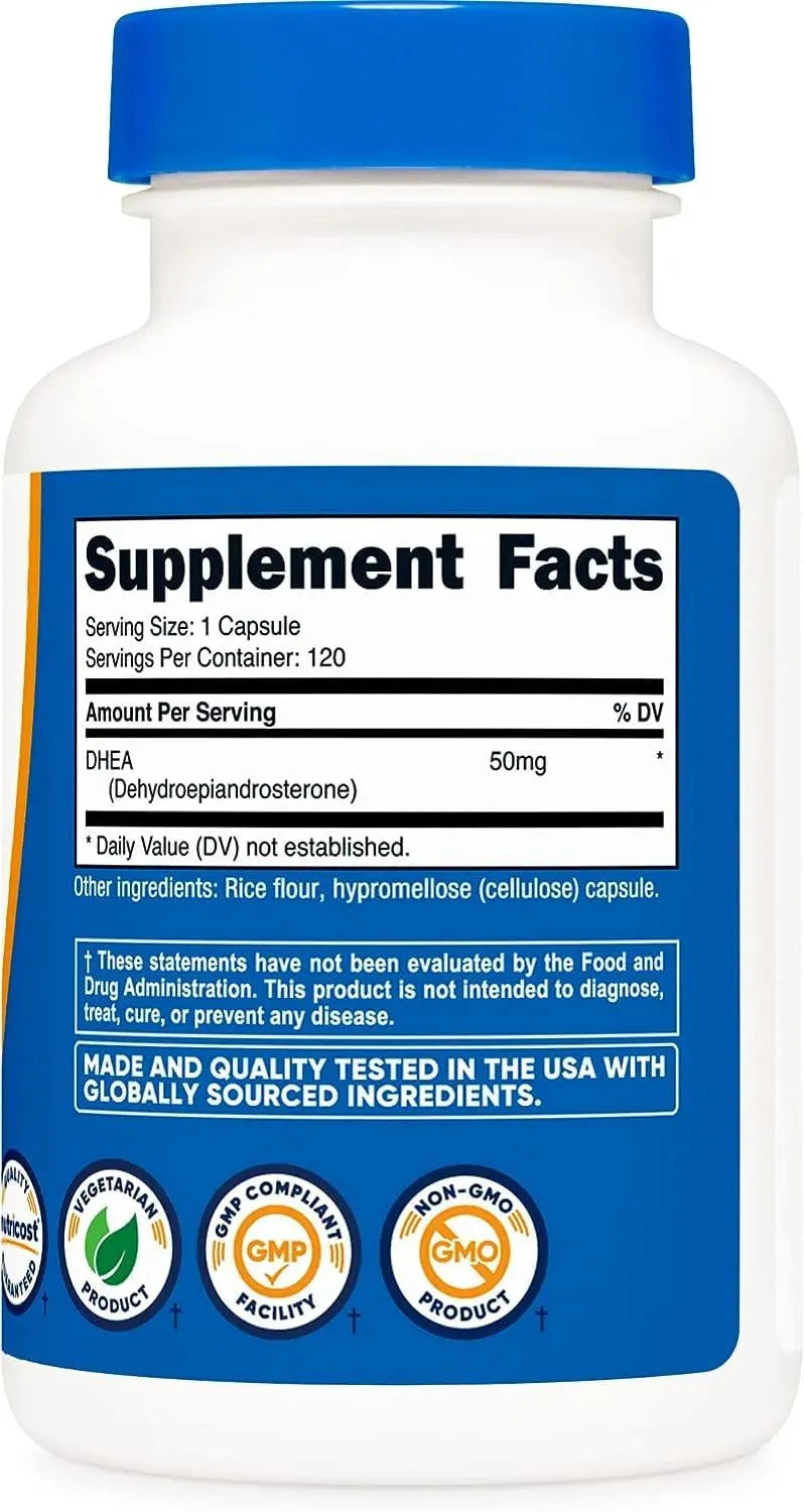 NUTRICOST - Nutricost DHEA 50Mg. 120 Capsulas - The Red Vitamin MX - Suplementos Alimenticios - {{ shop.shopifyCountryName }}