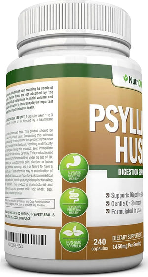 NUTRIONN - NutriONN PSYLLIUM Husk 1450Mg. 240 Capsulas - The Red Vitamin MX - Suplementos Alimenticios - {{ shop.shopifyCountryName }}