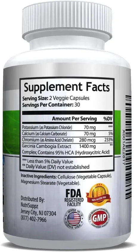 NUTRISUPPZ - NutriSuppz Garcinia Cambogia 60 Capsulas - The Red Vitamin MX - Suplementos Alimenticios - {{ shop.shopifyCountryName }}