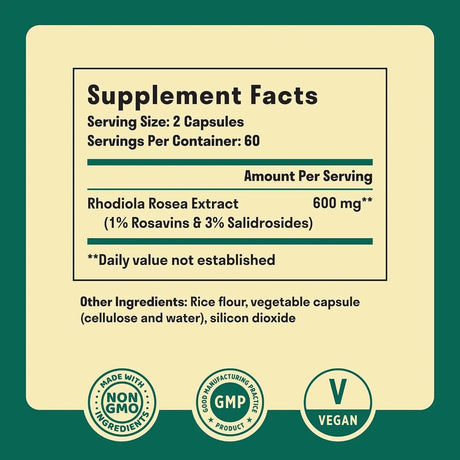NUVEN NATURALS - Nuven Naturals Rhodiola Rosea 600Mg. 120 Capsulas - The Red Vitamin MX - Suplementos Alimenticios - {{ shop.shopifyCountryName }}