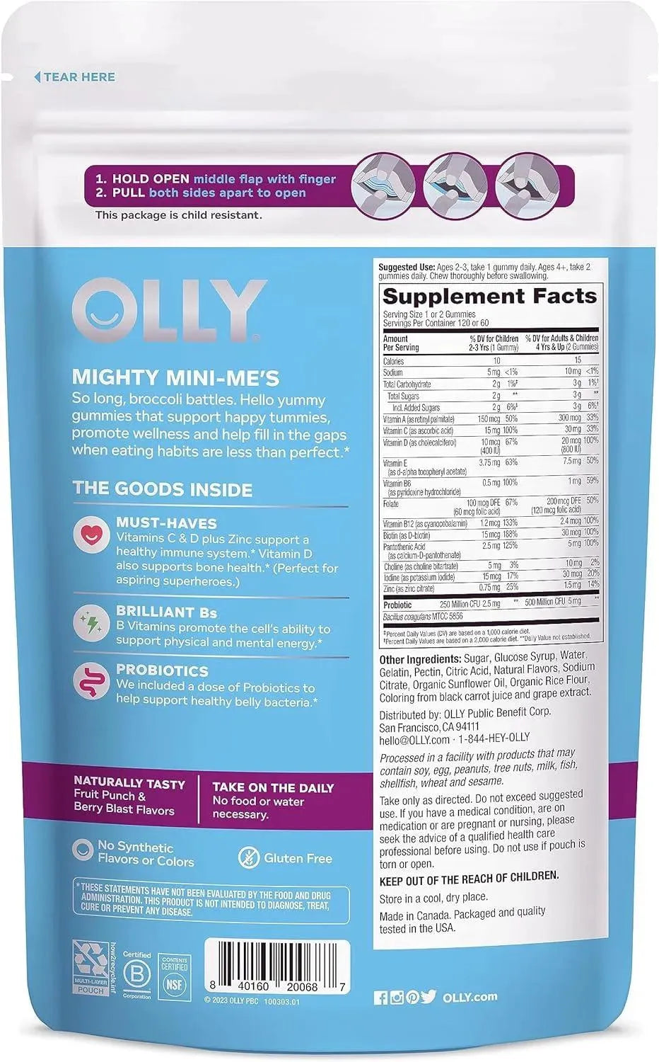 OLLY - OLLY Kid's Multivitamin + Probiotic Gummy 120 Gomitas - The Red Vitamin MX - Suplementos Alimenticios - {{ shop.shopifyCountryName }}
