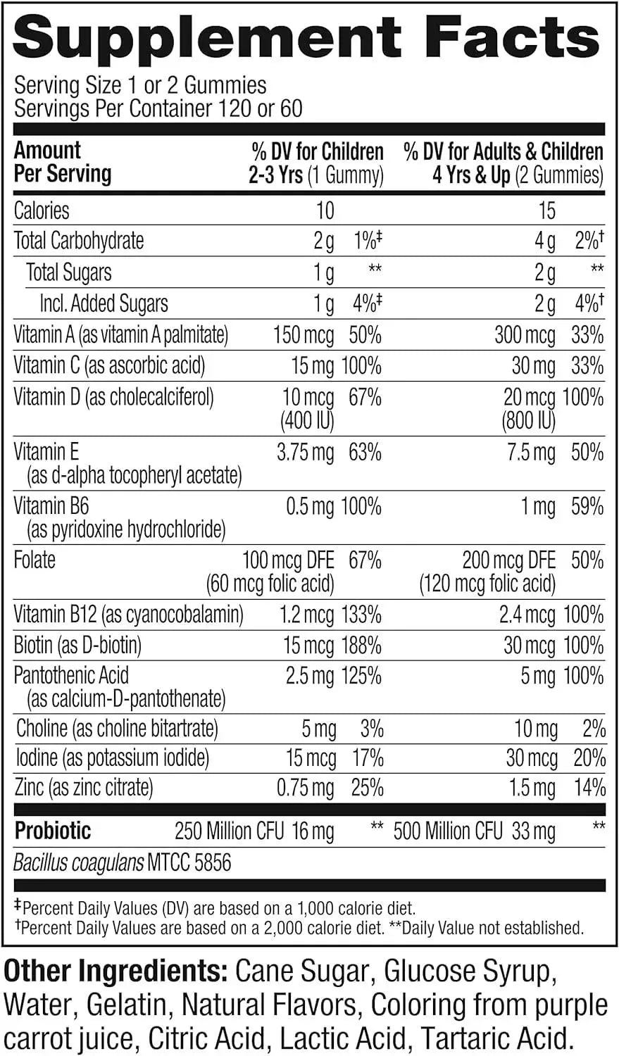 OLLY - OLLY Kid's Multivitamin + Probiotic Gummy 120 Gomitas - The Red Vitamin MX - Suplementos Alimenticios - {{ shop.shopifyCountryName }}