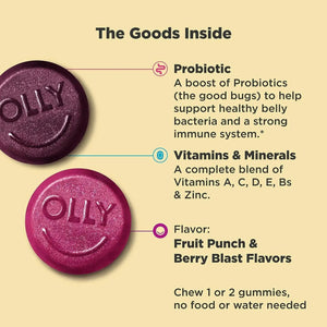 OLLY - OLLY Kid's Multivitamin + Probiotic Gummy 120 Gomitas - The Red Vitamin MX - Suplementos Alimenticios - {{ shop.shopifyCountryName }}