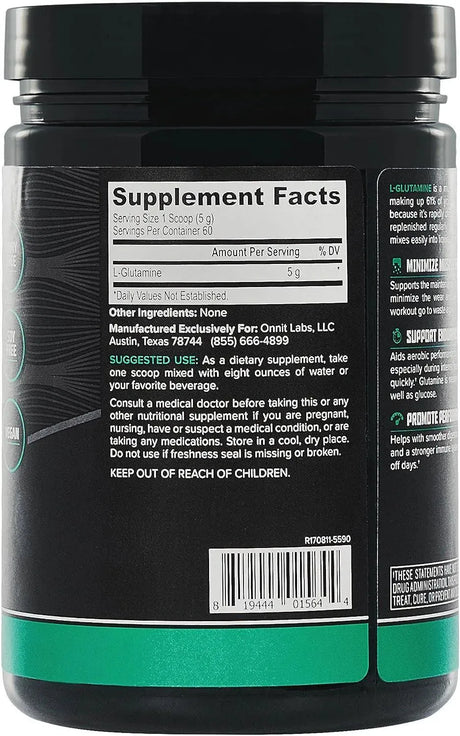 ONNIT - Onnit Glutamine 60 Servicios 315Gr. - The Red Vitamin MX - Suplementos Alimenticios - {{ shop.shopifyCountryName }}