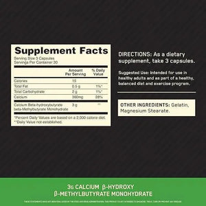 OPTIMUM NUTRITION - Optimum Nutrition HMB 90 Capsulas - The Red Vitamin MX - Suplementos Alimenticios - {{ shop.shopifyCountryName }}