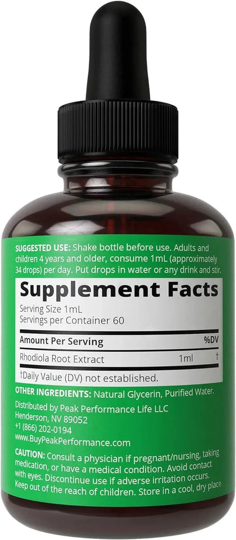 PEAK PERFORMANCE - Peak Performance Rhodiola Rosea Liquid Drops 60Ml. - The Red Vitamin MX - Suplementos Alimenticios - {{ shop.shopifyCountryName }}