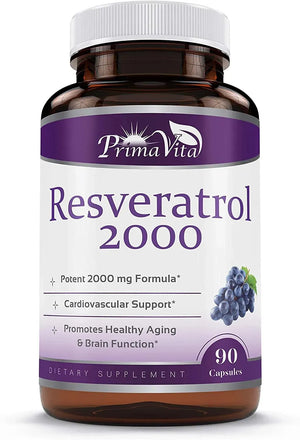 PRIMAVITA - PrimaVita Resveratrol Nutritional Supplement 2000Mg. 90 Capsulas - The Red Vitamin MX - Suplementos Alimenticios - {{ shop.shopifyCountryName }}