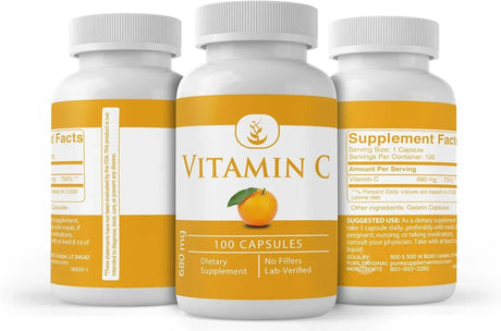 PURE ORIGINAL INGREDIENTS - Pure Original Ingredients Vitamin C 100 Capsulas - The Red Vitamin MX - Suplementos Alimenticios - {{ shop.shopifyCountryName }}