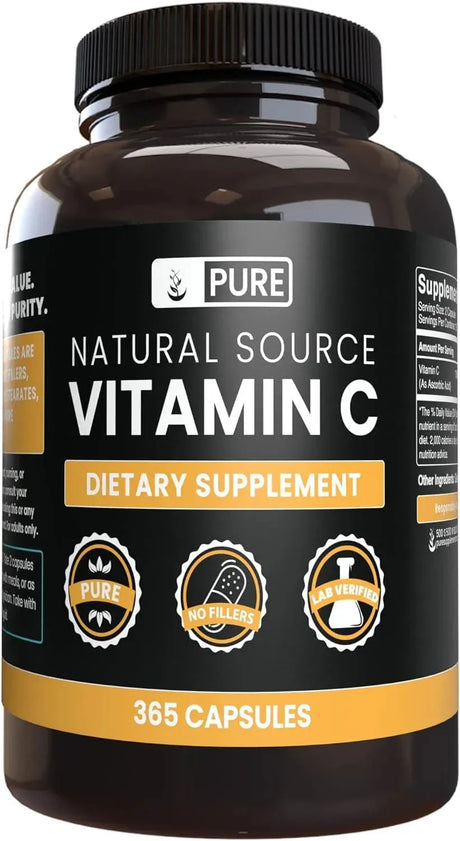 PURE ORIGINAL INGREDIENTS - Pure Original Ingredients Vitamin C 365 Capsulas - The Red Vitamin MX - Suplementos Alimenticios - {{ shop.shopifyCountryName }}