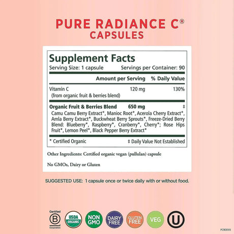 PURE SYNERGY - PURE SYNERGY Pure Radiance C 90 Capsulas - The Red Vitamin MX - Suplementos Alimenticios - {{ shop.shopifyCountryName }}