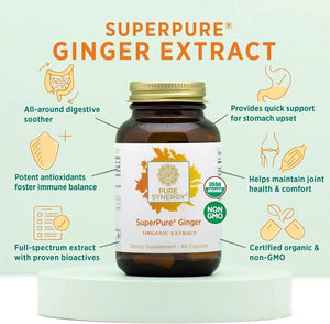 PURE SYNERGY - PURE SYNERGY SuperPure Ginger Extract 60 Capsulas - The Red Vitamin MX - Suplementos Alimenticios - {{ shop.shopifyCountryName }}