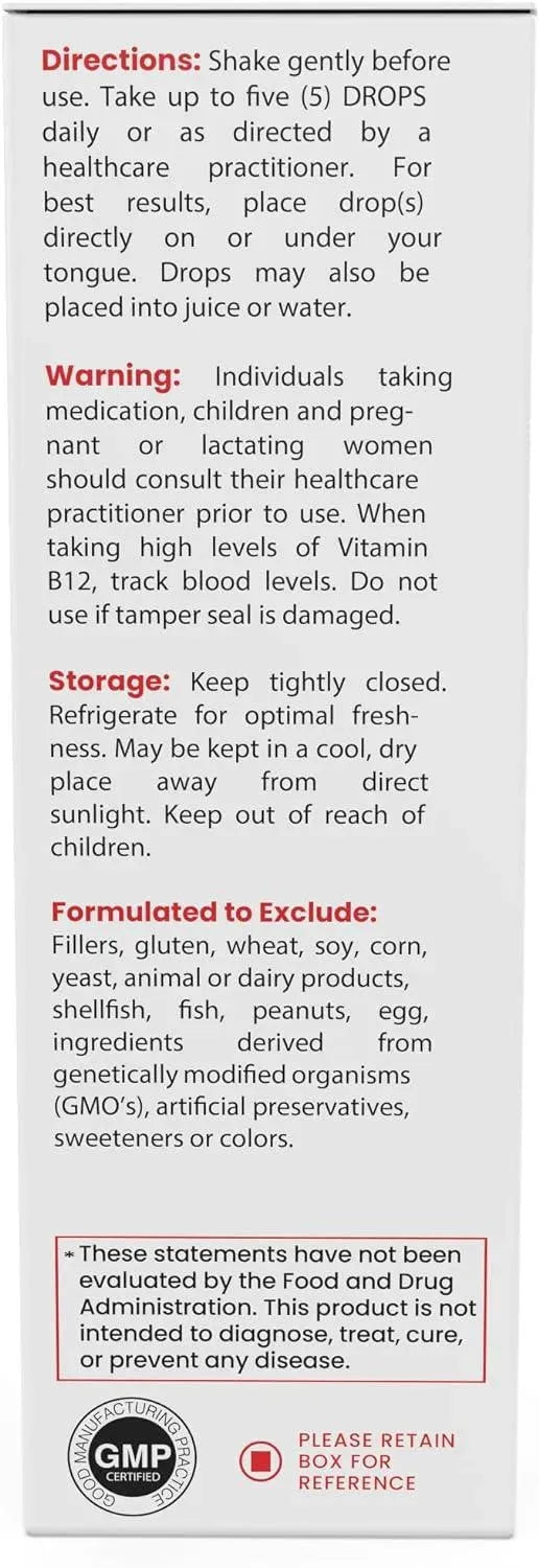 PURE THERAPRO RX - Pure TheraPro BioActive Vegan Methylated Vitamin B12 Sublingual Liquid 20Ml. - The Red Vitamin MX - Suplementos Alimenticios - {{ shop.shopifyCountryName }}