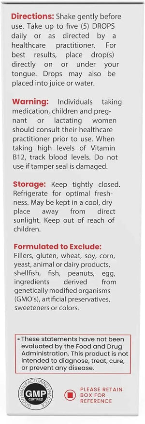 PURE THERAPRO RX - Pure TheraPro BioActive Vegan Methylated Vitamin B12 Sublingual Liquid 20Ml. - The Red Vitamin MX - Suplementos Alimenticios - {{ shop.shopifyCountryName }}
