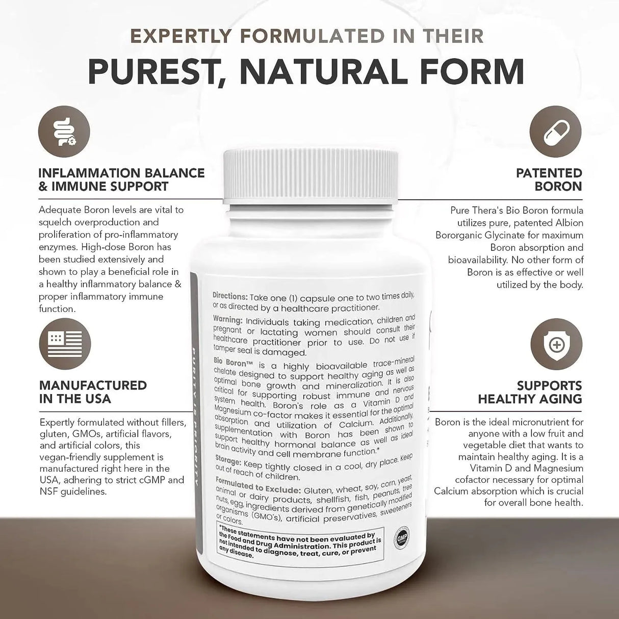 PURE THERAPRO RX - Pure TheraPro Rx Bio Boron 5 Mg. 180 Capsulas - The Red Vitamin MX - Suplementos Alimenticios - {{ shop.shopifyCountryName }}