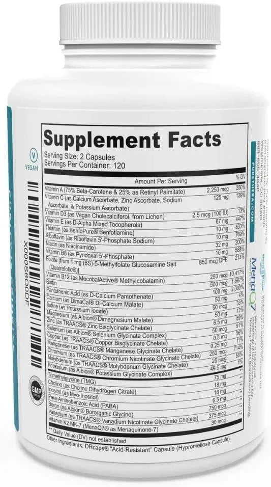 PURE THERAPRO RX - Pure Therapro Rx Methyl Multi Without Iron 240 Capsulas - The Red Vitamin MX - Suplementos Alimenticios - {{ shop.shopifyCountryName }}