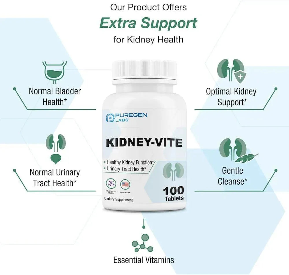 PUREGEN LABS - Puregen Labs Kidney-Vite 100 Tabletas 2 Pack - The Red Vitamin MX - Suplementos Alimenticios - {{ shop.shopifyCountryName }}