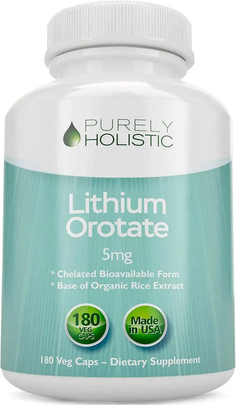 PURELY HOLISTIC - Purely Holistic Lithium Orotate 5Mg. 180 Capsulas - The Red Vitamin MX - Suplementos Alimenticios - {{ shop.shopifyCountryName }}
