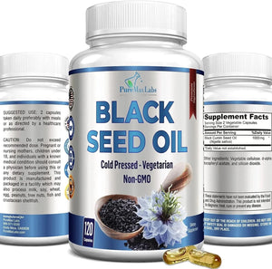 PUREMAX LABS - PureMax Labs Cold Pressed Black Seed Oil 120 Capsulas - The Red Vitamin MX - Suplementos Alimenticios - {{ shop.shopifyCountryName }}