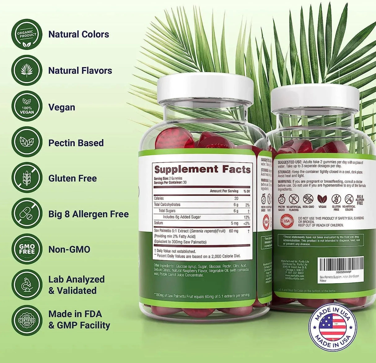 PURIFY LIFE - Purify Life Potent Saw Palmetto Gummies 300Mg. 60 Gomitas - The Red Vitamin MX - Suplementos Alimenticios - {{ shop.shopifyCountryName }}