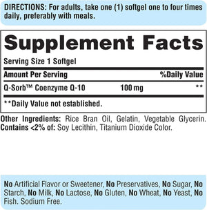 PURITAN'S PRIDE - Puritan's Pride CoQ10 100Mg. 240 Capsulas Blandas - The Red Vitamin MX - Suplementos Alimenticios - {{ shop.shopifyCountryName }}