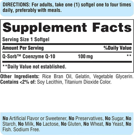 PURITAN'S PRIDE - Puritan's Pride CoQ10 100Mg. 240 Capsulas Blandas - The Red Vitamin MX - Suplementos Alimenticios - {{ shop.shopifyCountryName }}