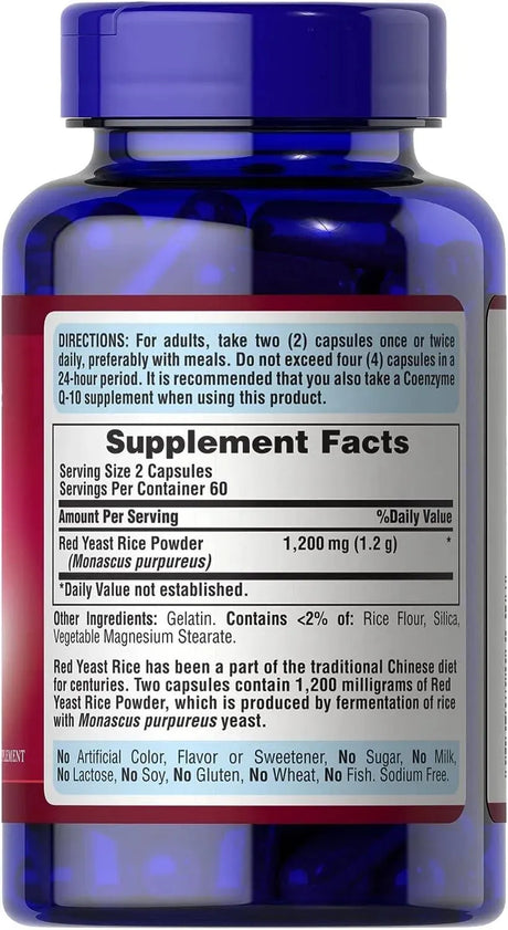 PURITAN'S PRIDE - Puritan's Pride Red Yeast Rice 600Mg. 120 Capsulas - The Red Vitamin MX - Suplementos Alimenticios - {{ shop.shopifyCountryName }}