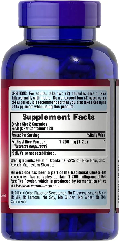 PURITAN'S PRIDE - Puritan's Pride Red Yeast Rice 600Mg. 240 Capsulas - The Red Vitamin MX - Suplementos Alimenticios - {{ shop.shopifyCountryName }}