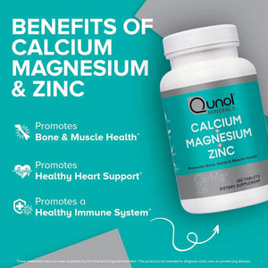QUNOL - Qunol Calcium 3 in 1 with Calcium, Magnesium & Zinc 180 Tabletas - The Red Vitamin MX - Suplementos Alimenticios - {{ shop.shopifyCountryName }}