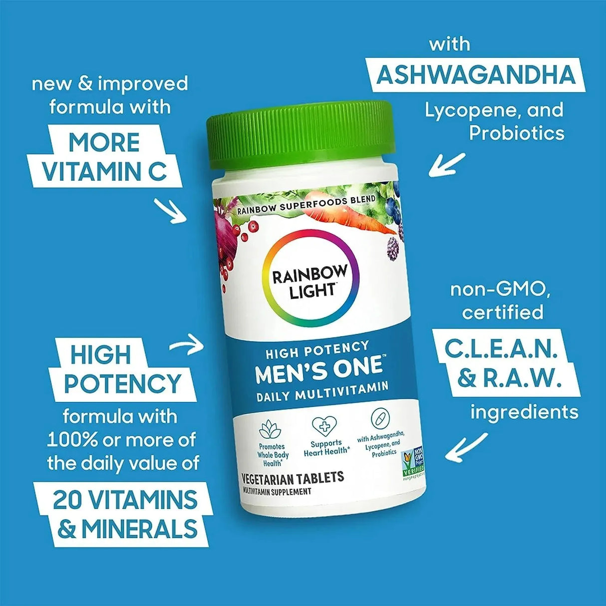 RAINBOW LIGHT - Rainbow Light Multivitamin for Men 30 Tabletas - The Red Vitamin MX - Suplementos Alimenticios - {{ shop.shopifyCountryName }}